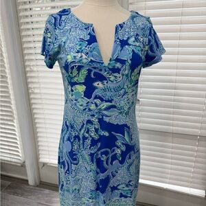 Lilly Pulitzer Blue and Green Sea Dress